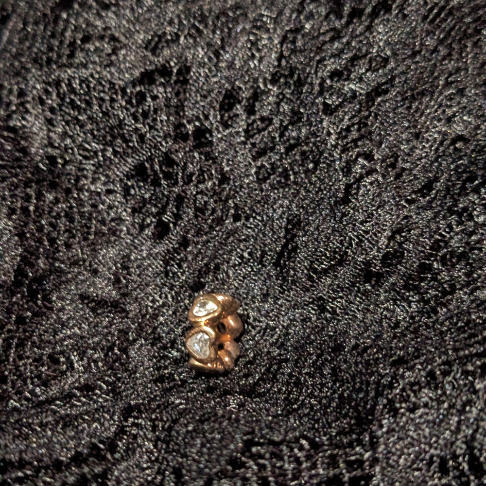 Pandora Rose Gold Alternating Heart Charm/Spacer